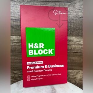H&R Block Tax Software Premium & Business 2024 PC ONLY
 NEW/SEALED